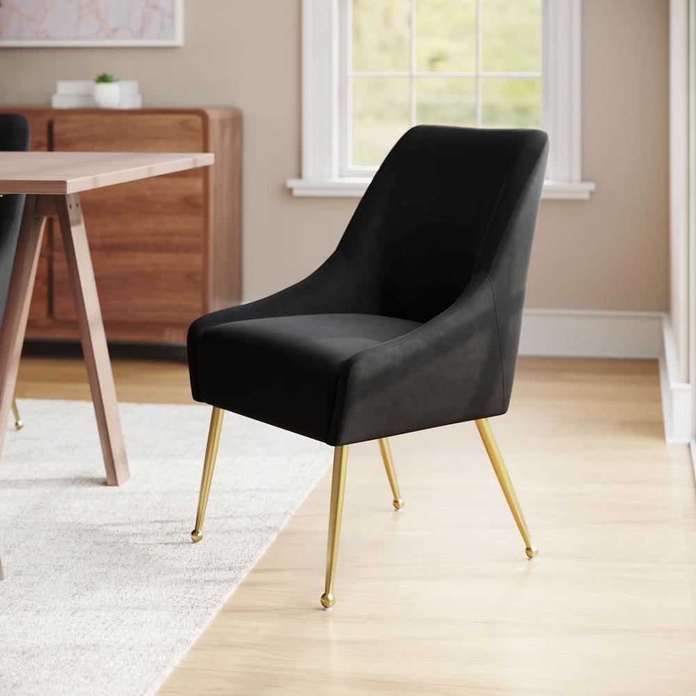 Maxine Dining Chair Black & Gold. Picture 1