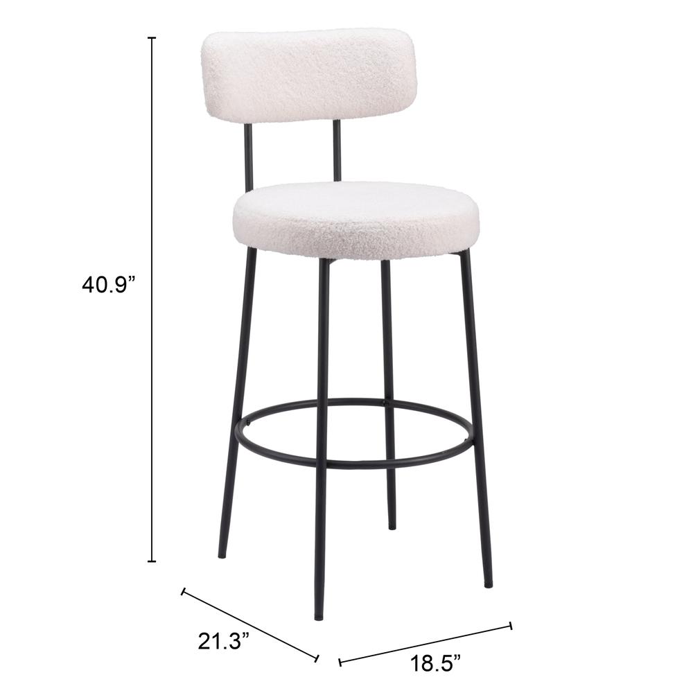Blanca Barstool (Set of 2) Ivory. Picture 10