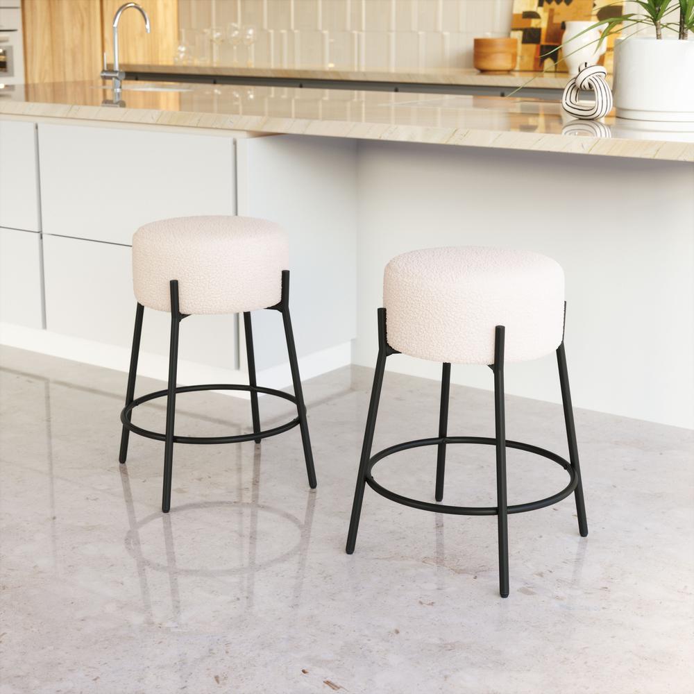 Blanche Counter Stool (Set of 2) Ivory. Picture 4