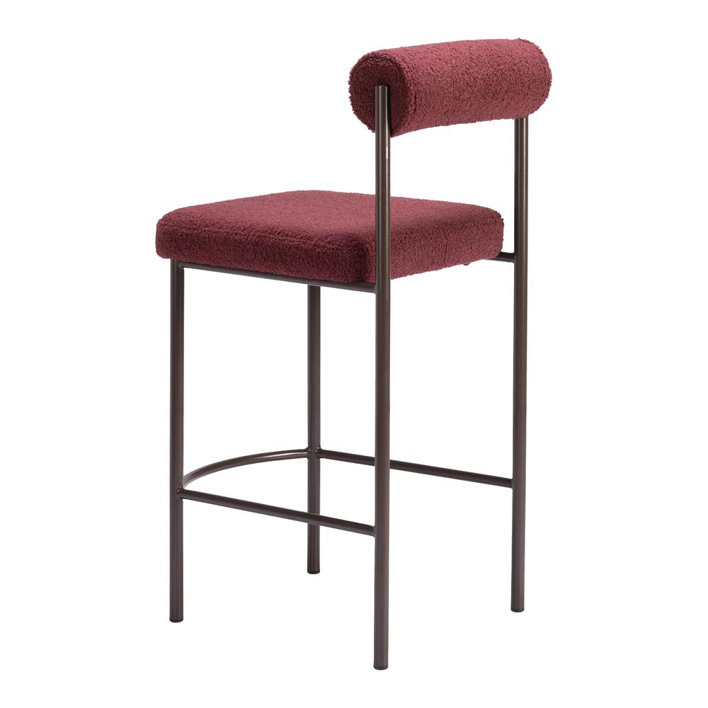 Livorno Counter Stool (Set of 2) Red & Bronze. Picture 6