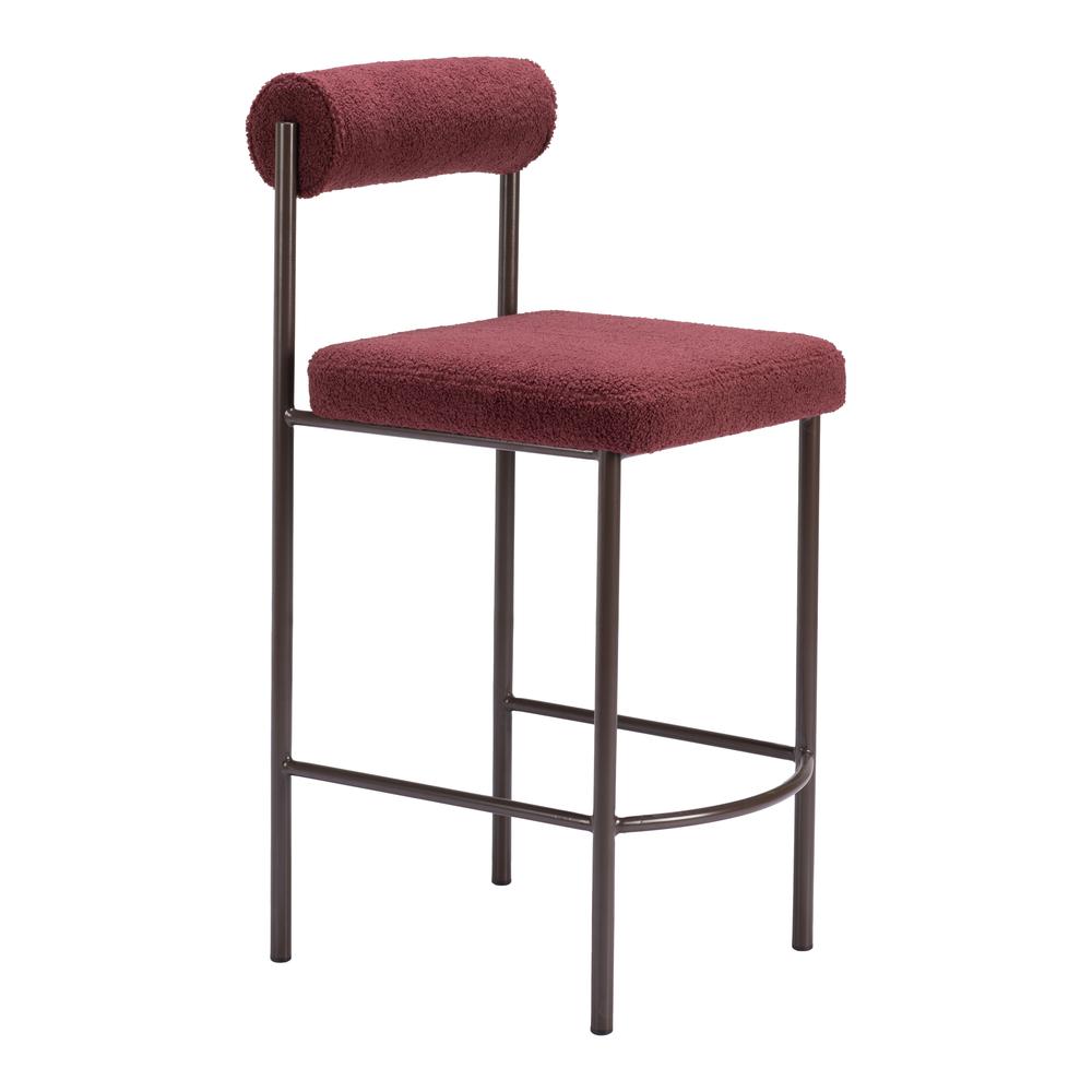 Livorno Counter Stool (Set of 2) Red & Bronze. Picture 7