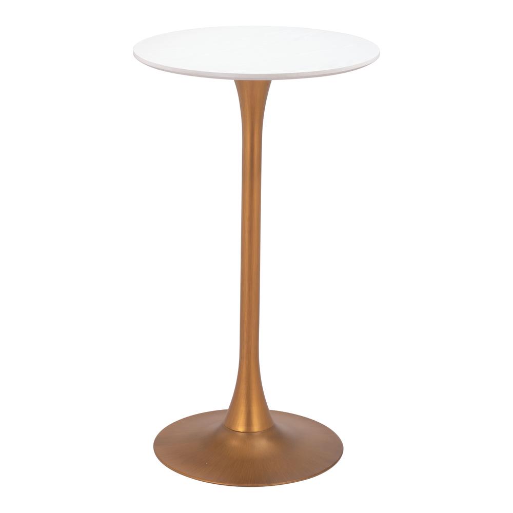 Auray Bar Table White & Gold. Picture 2
