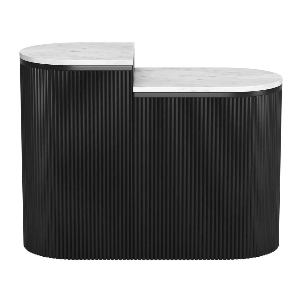 Ormara Side Table Set (2-Piece) White & Black. Picture 8