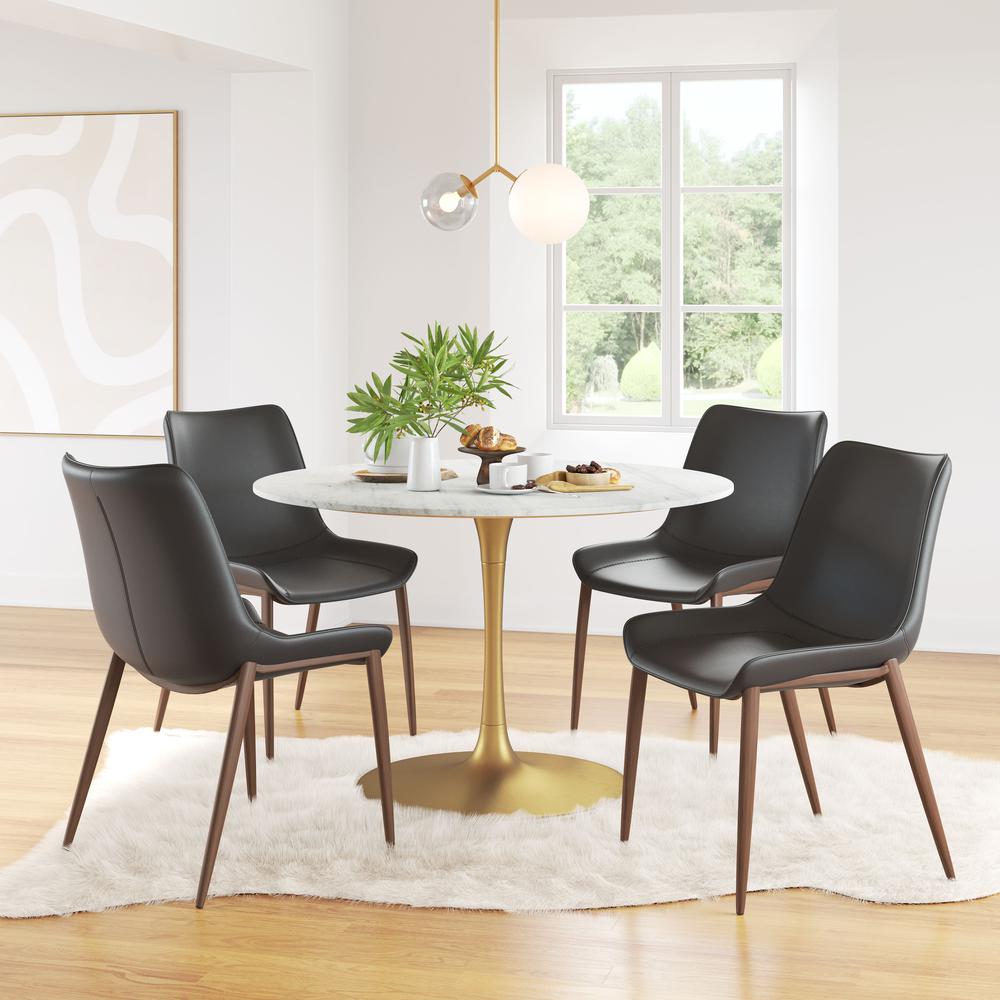 Magnus Dining Chair (Set of 2) Black & Walnut. Picture 9