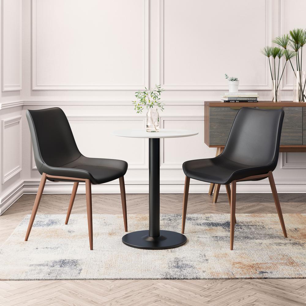 Magnus Dining Chair (Set of 2) Black & Walnut. Picture 4