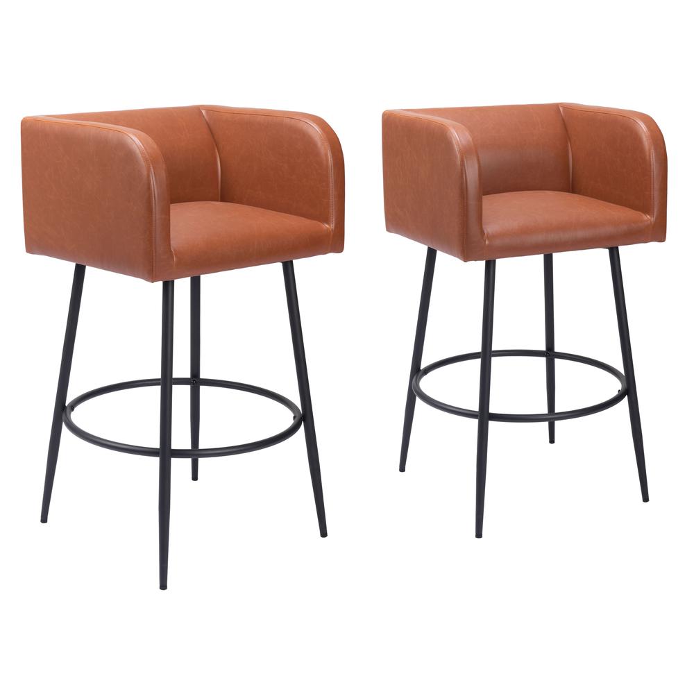 Horbat Barstool (Set of 2) Brown. Picture 9