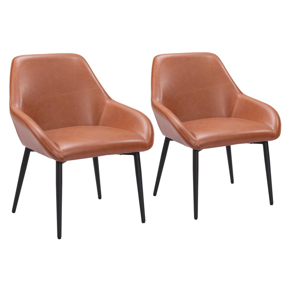 Vila Dining Chair (Set of 2) Brown. Picture 3