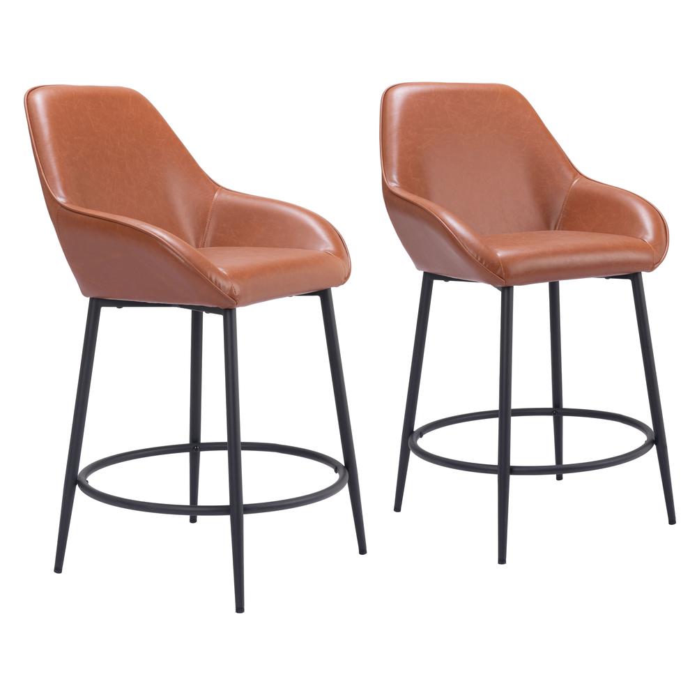 Vila Counter Stool (Set of 2) Brown. Picture 8