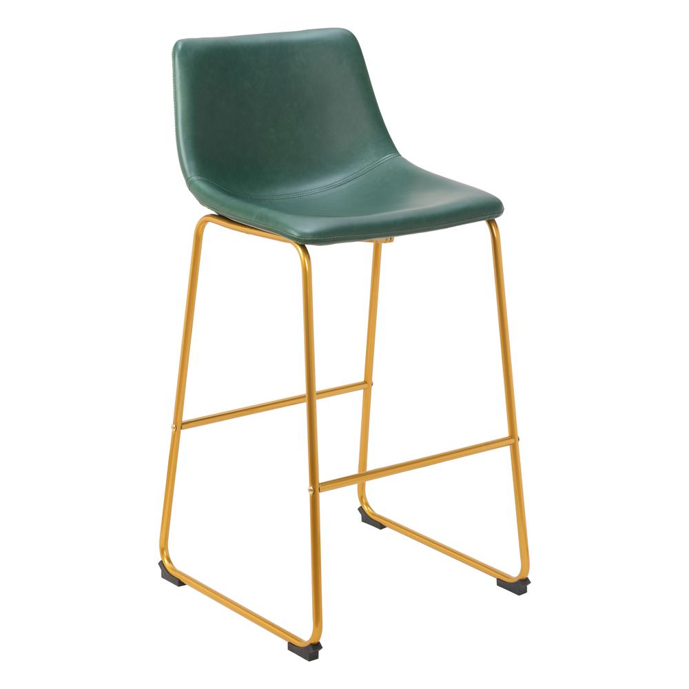 Augusta Barstool (Set of 2) Green & Gold. Picture 7