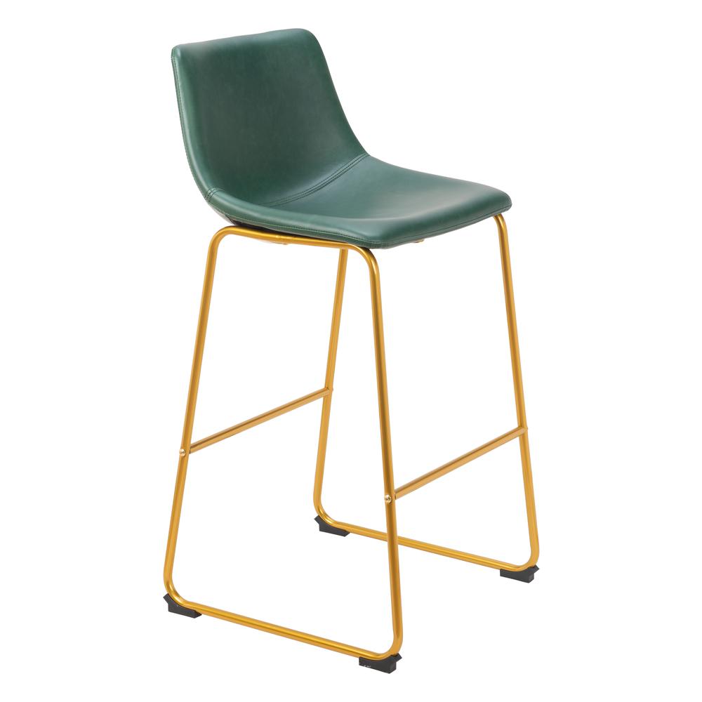 Augusta Barstool (Set of 2) Green & Gold. Picture 5