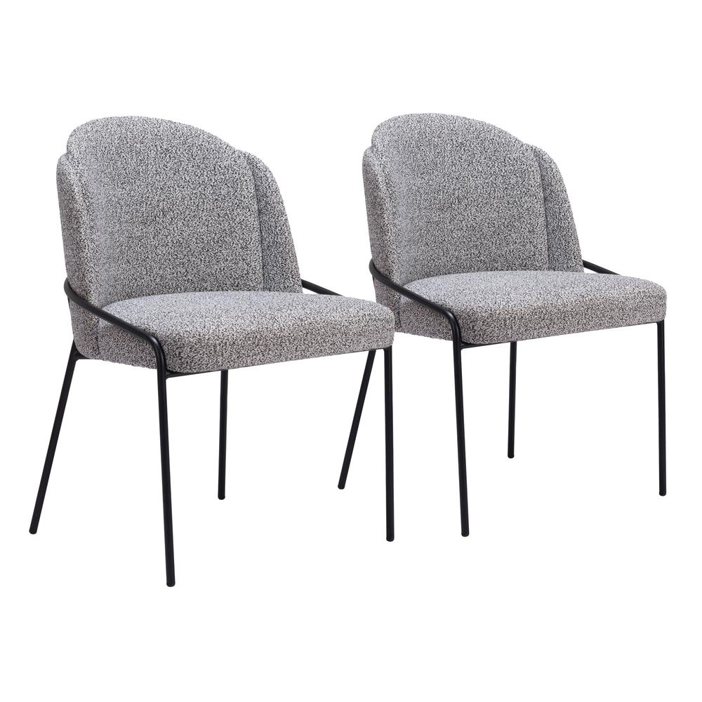 Jambi Dining Chair (Set of 2) Black & White. Picture 3