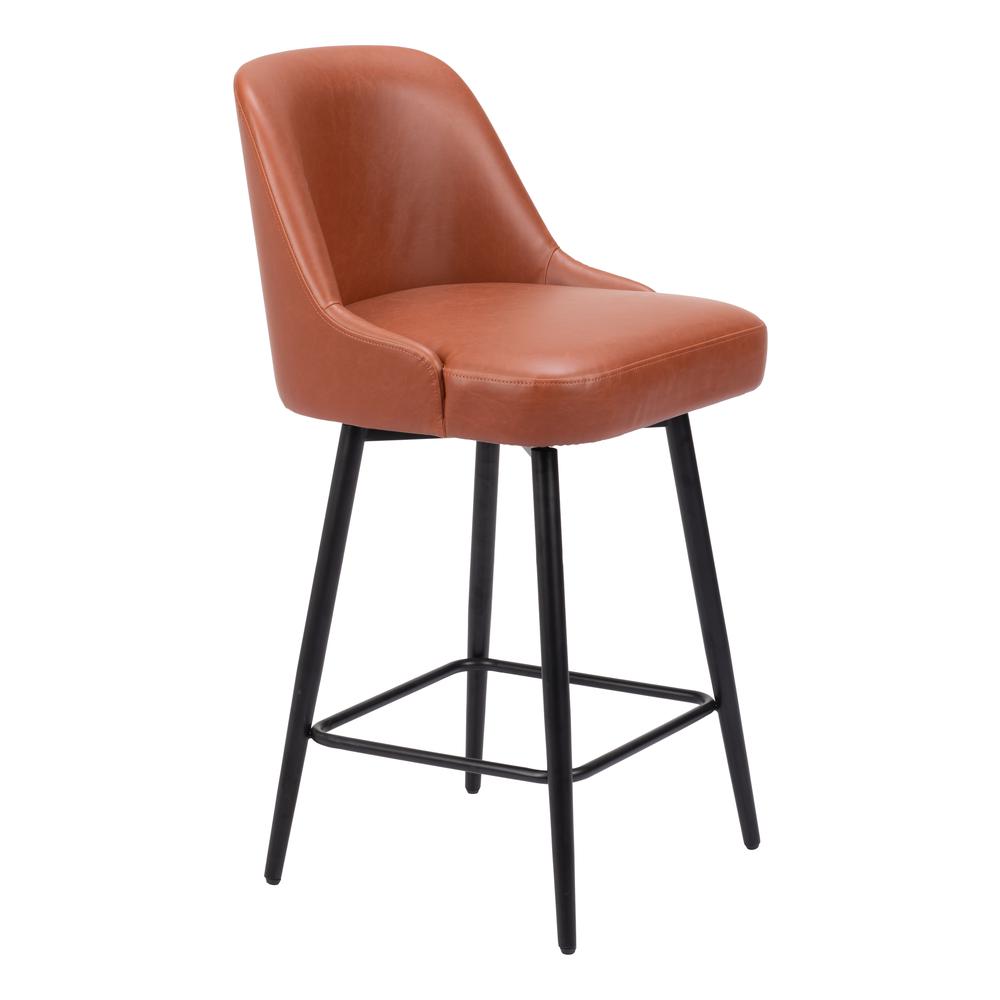 Keppel Swivel Counter Stool Brown. Picture 1