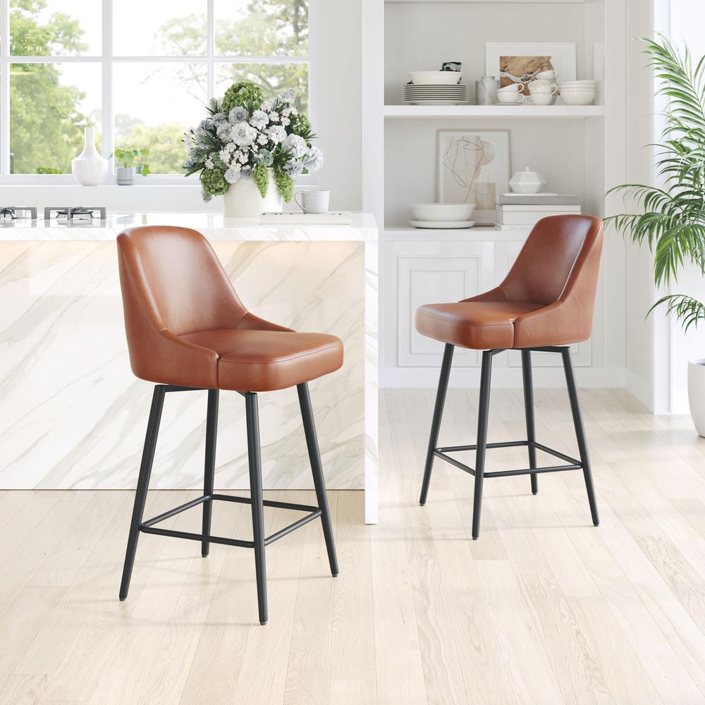 Keppel Swivel Counter Stool Brown. Picture 8