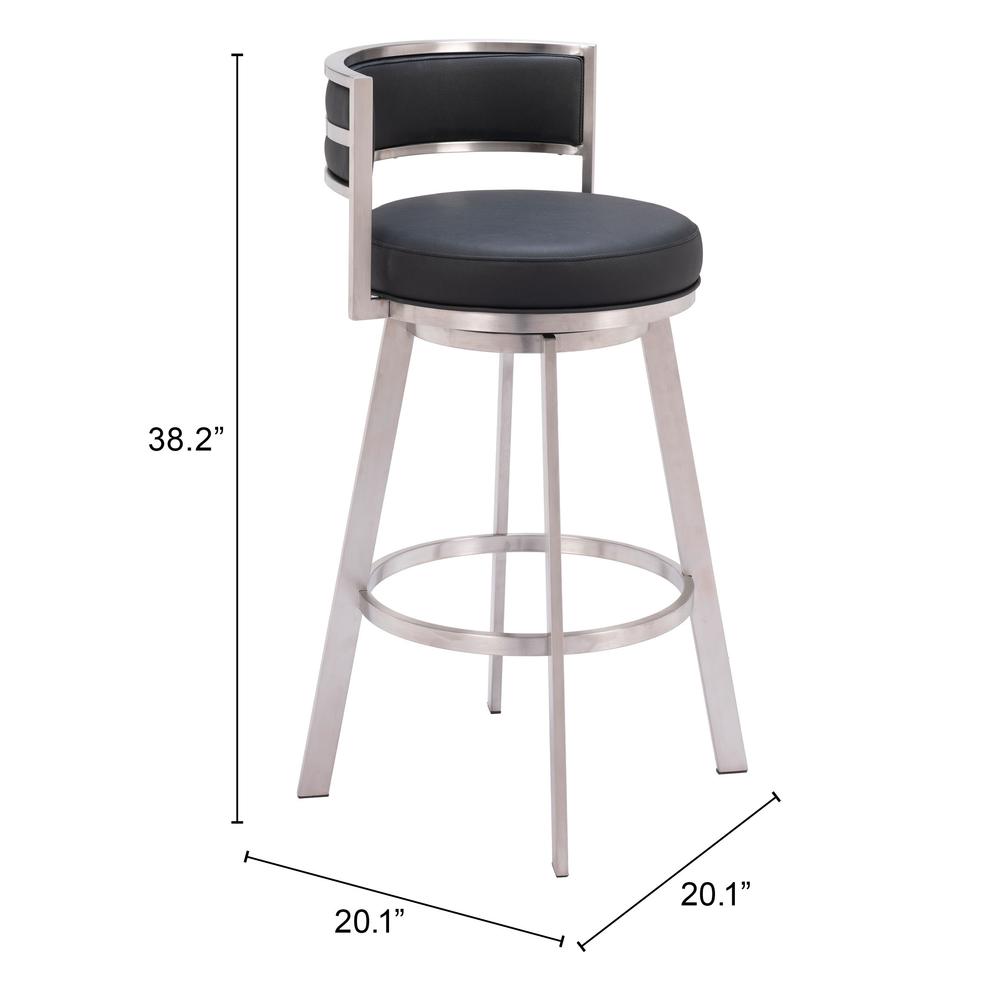 Gimsby Swivel Barstool Black. Picture 3