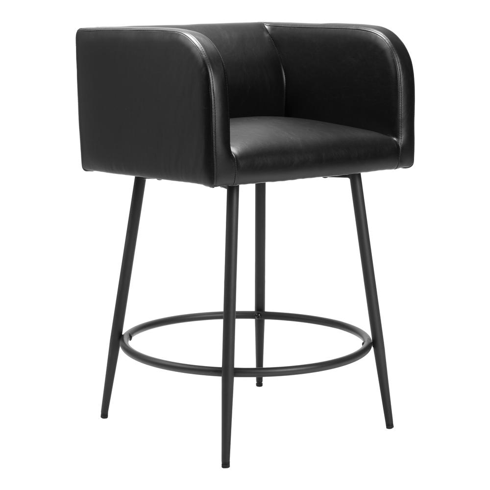 Horbat Counter Stool (Set of 2) Black. Picture 7