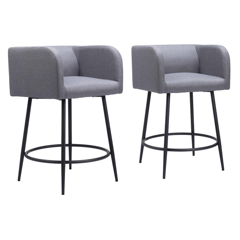 Horbat Counter Stool (Set of 2) Gray. Picture 5