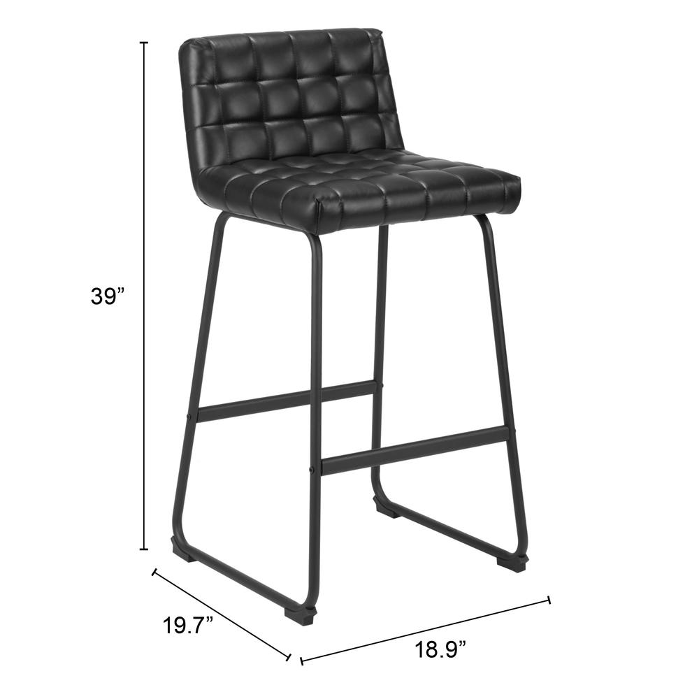 Pago Barstool (Set of 2) Black. Picture 9