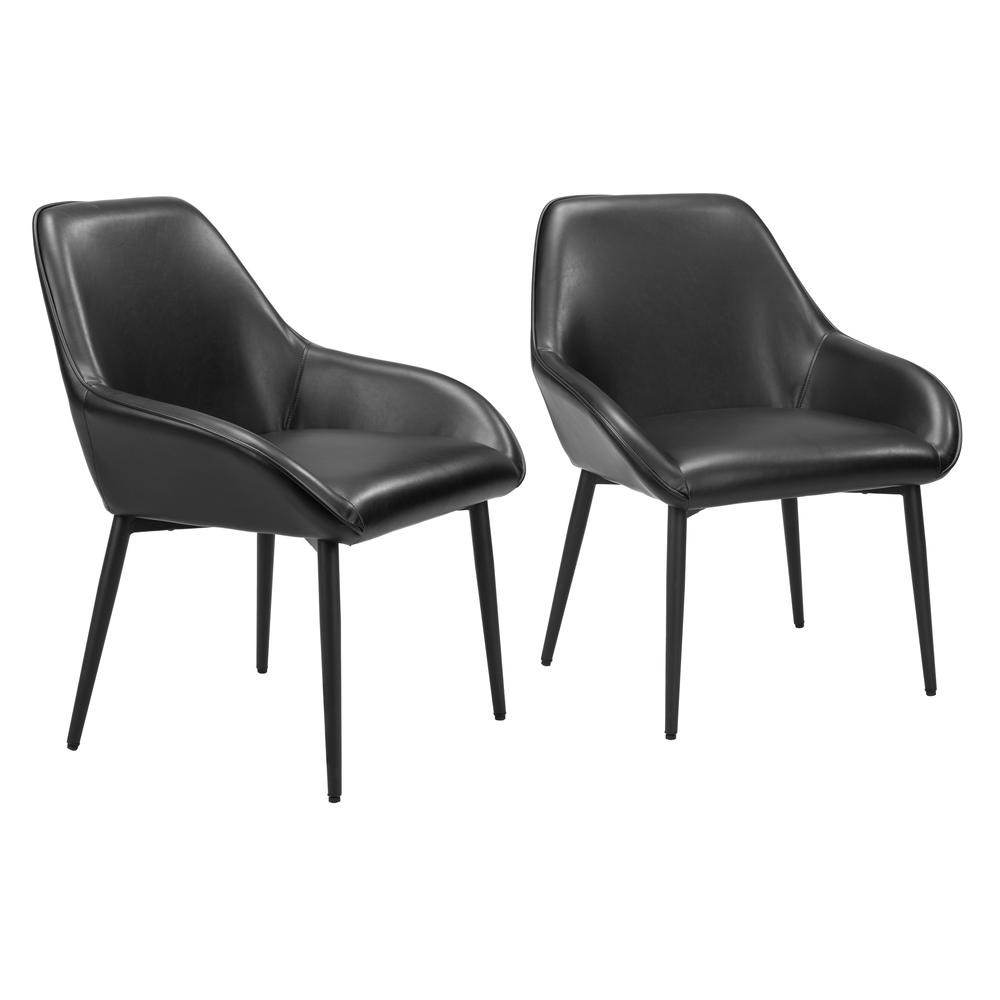 Vila Dining Chair (Set of 2) Black. Picture 3