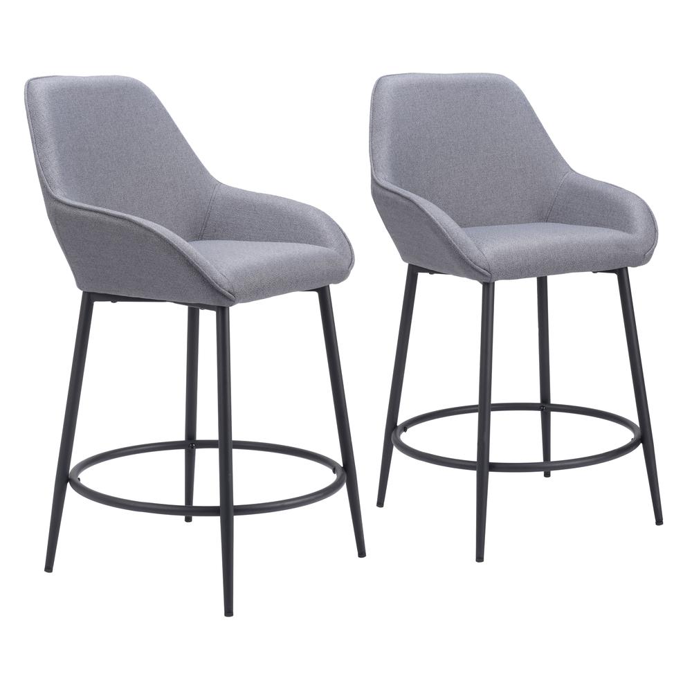 Vila Counter Stool (Set of 2) Gray. Picture 8