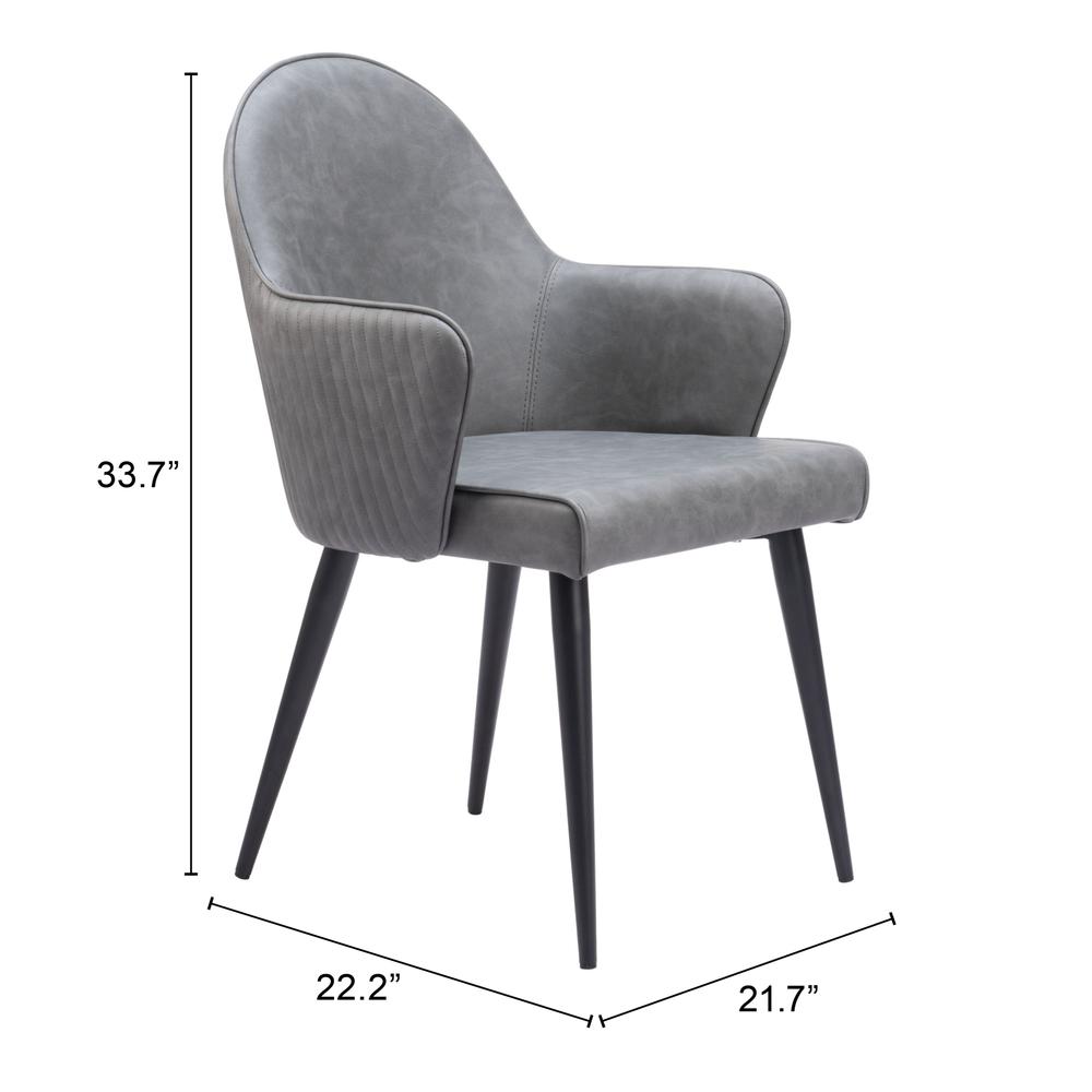Silloth Dining Chair Gray. Picture 4
