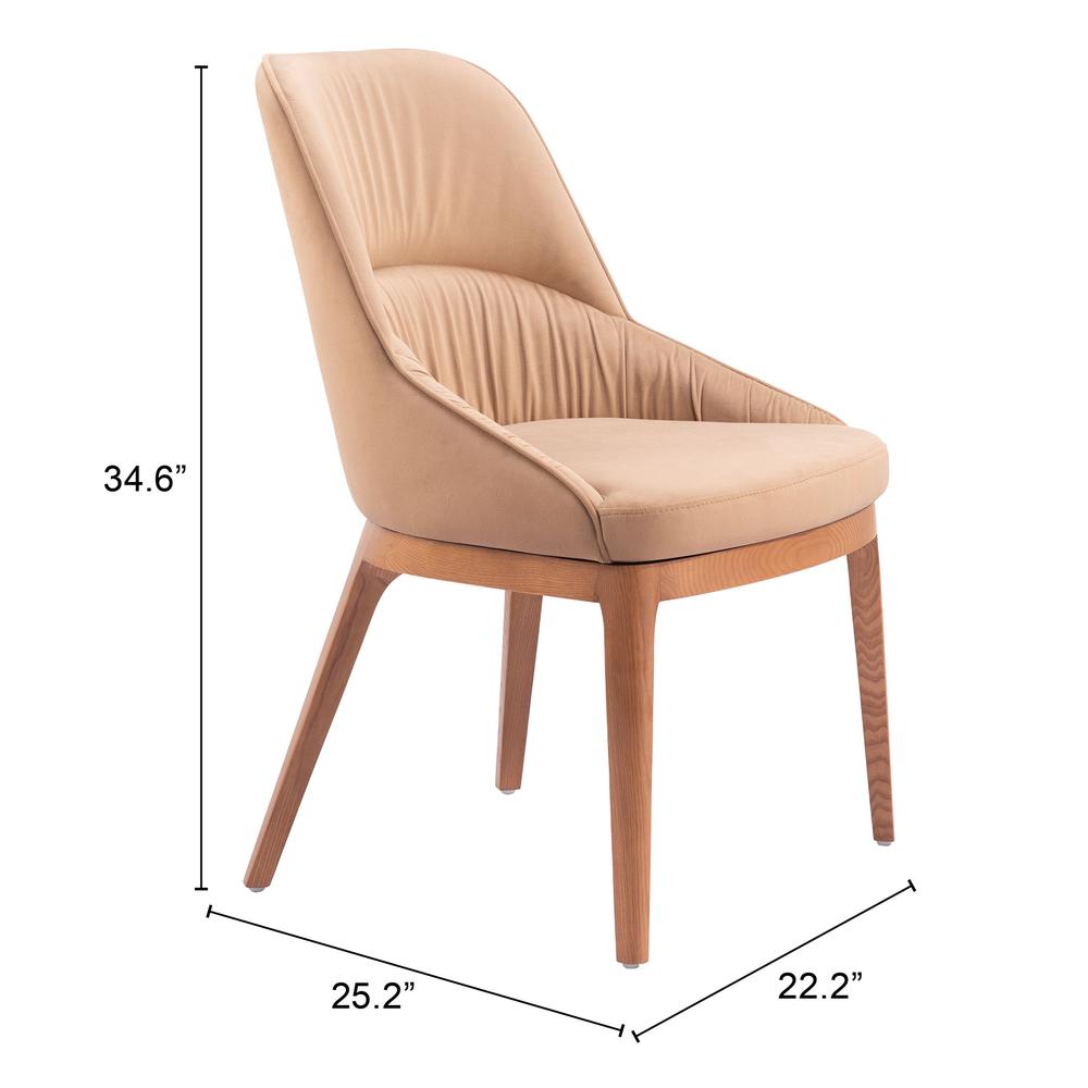 Ayr Dining Chair (Set of 2) Tan. Picture 3