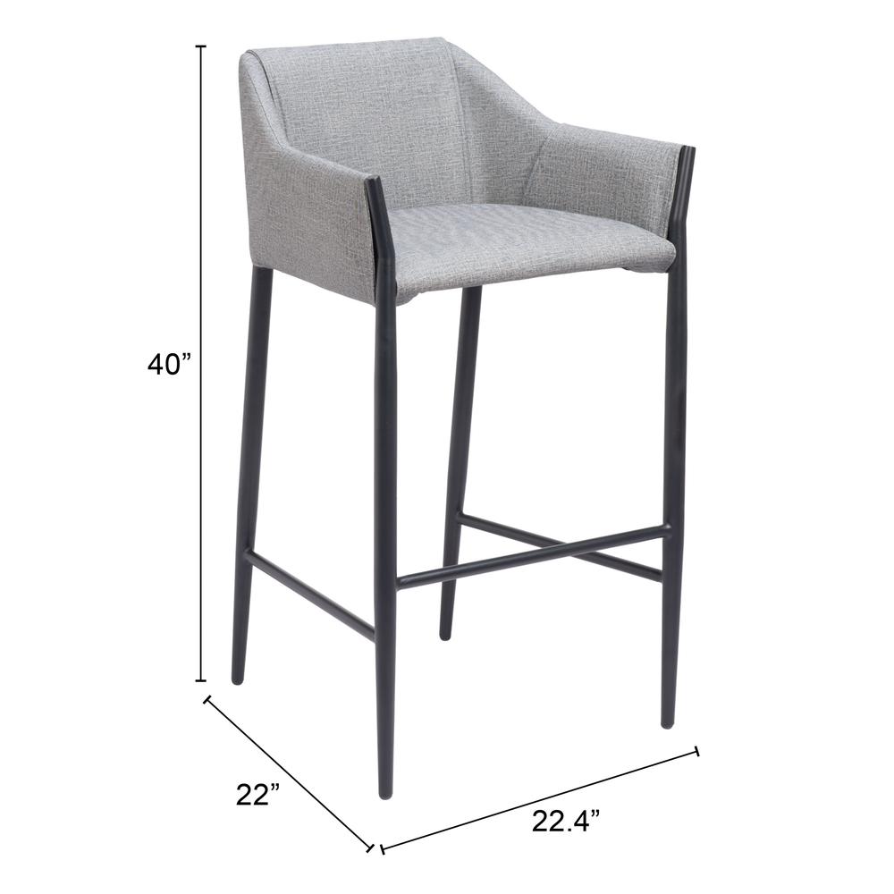 Andover Barstool Slate Gray. Picture 7