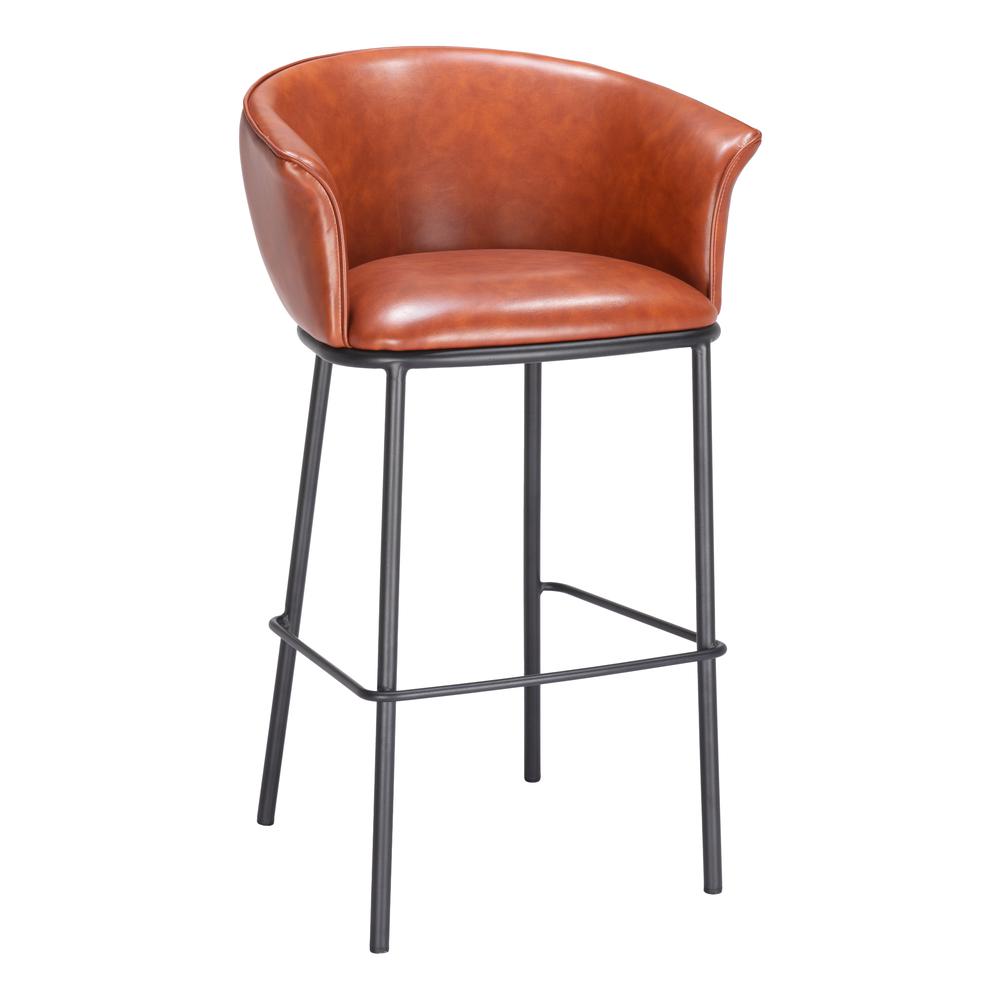 Garston Barstool Brown. Picture 1