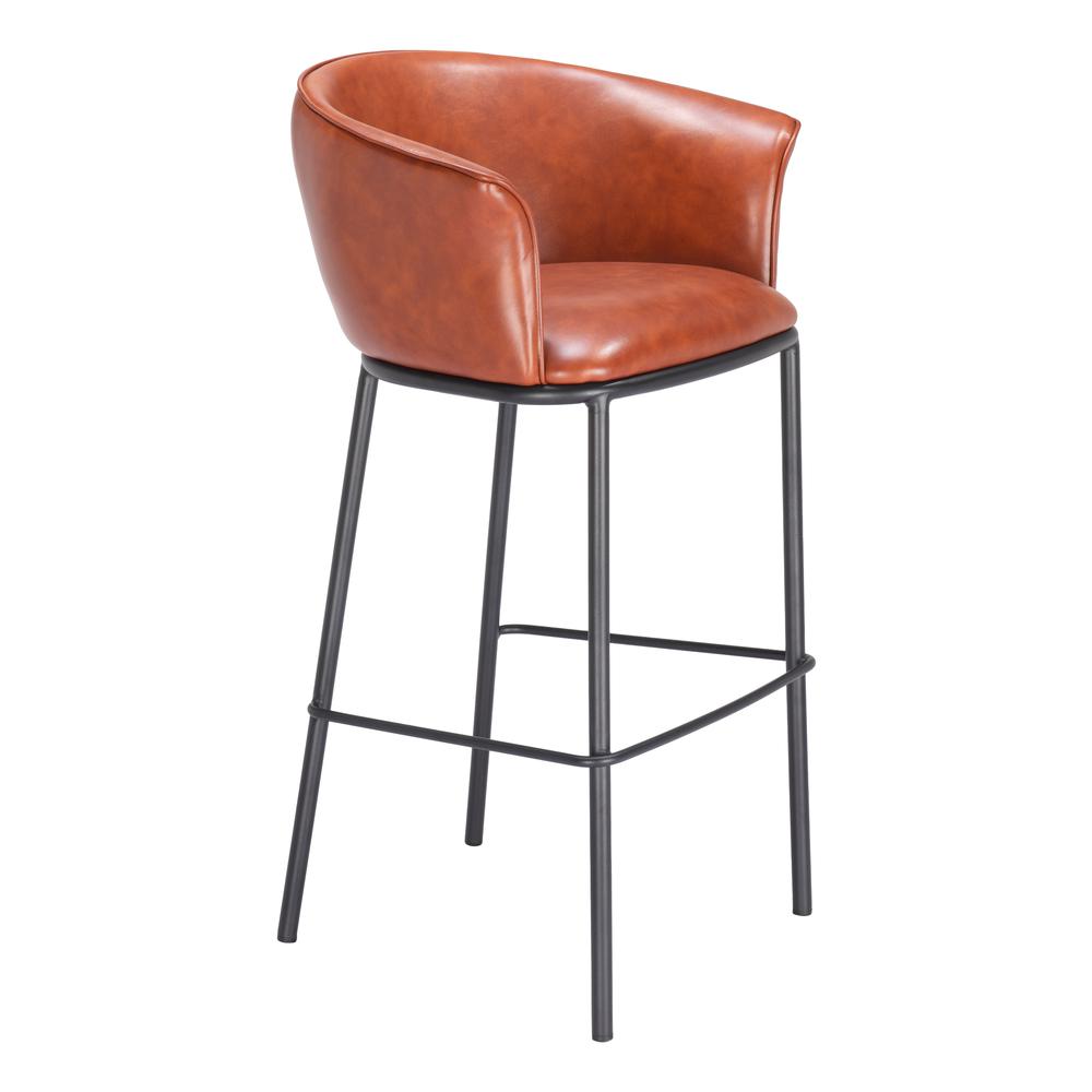 Garston Barstool Brown. Picture 5