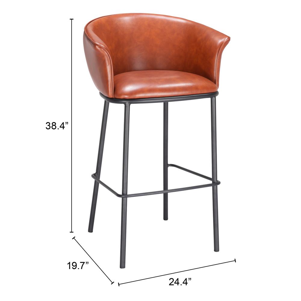 Garston Barstool Brown. Picture 7