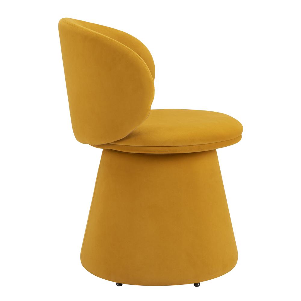 Oblic Swivel Dining Chair Orange. Picture 4