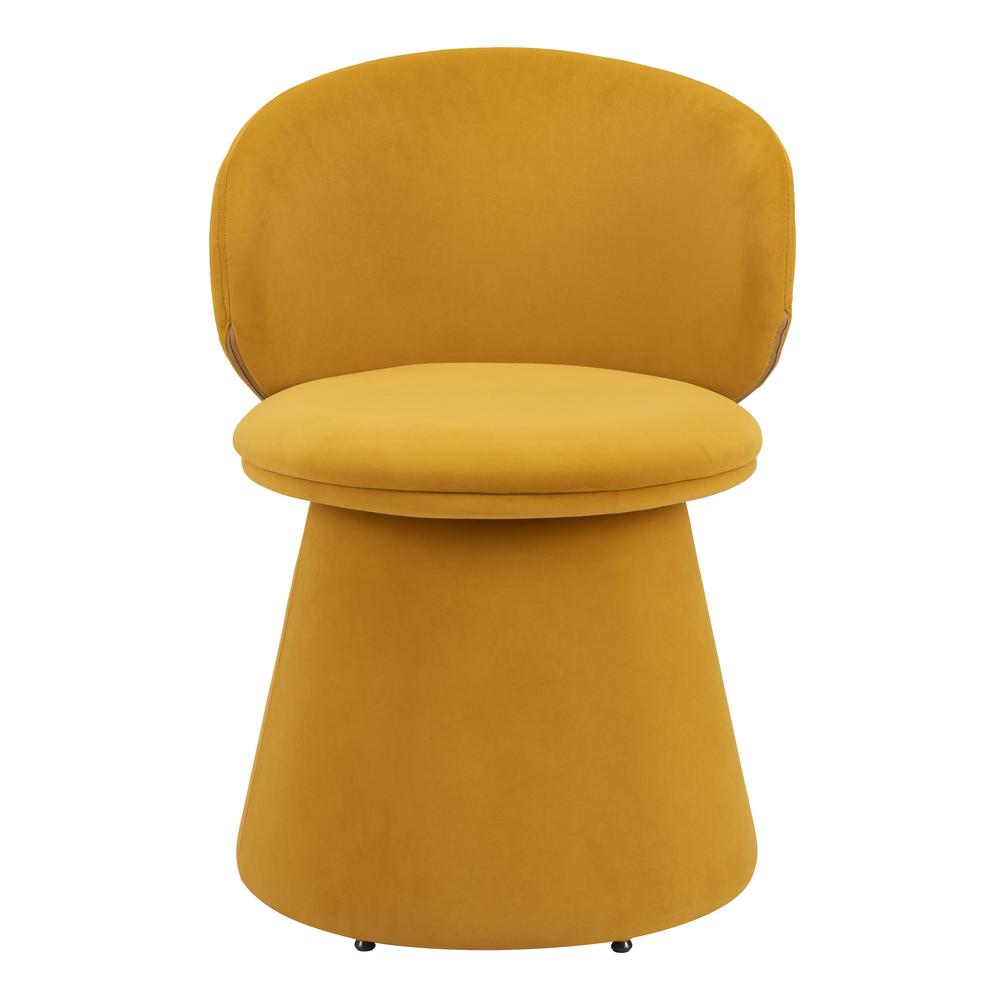 Oblic Swivel Dining Chair Orange. Picture 5