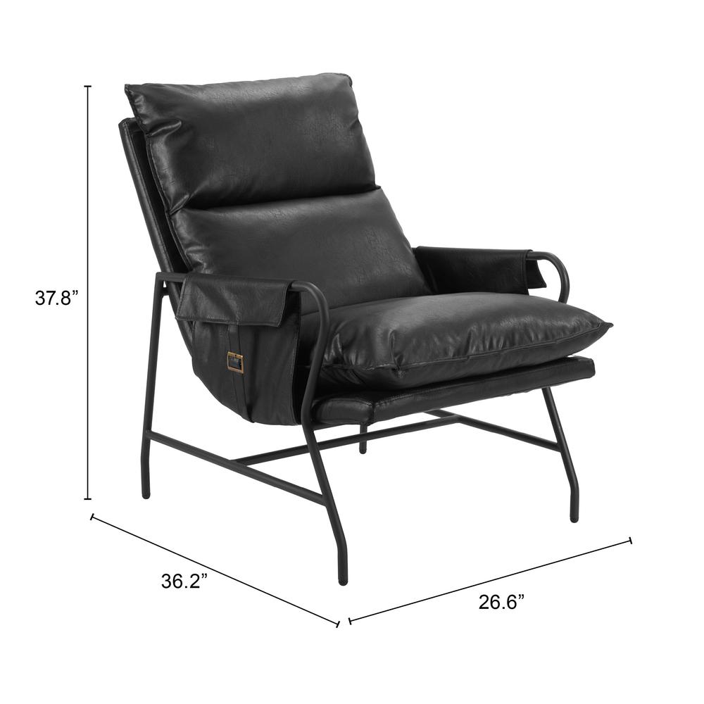 Halaus Accent Chair Black. Picture 7