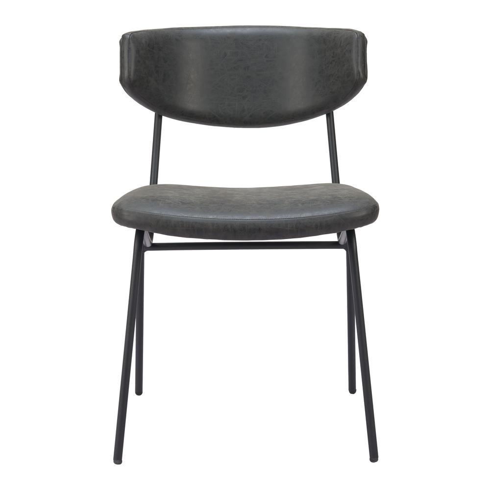 Charon Dining Chair (Set of 2) Vintage Black. Picture 2