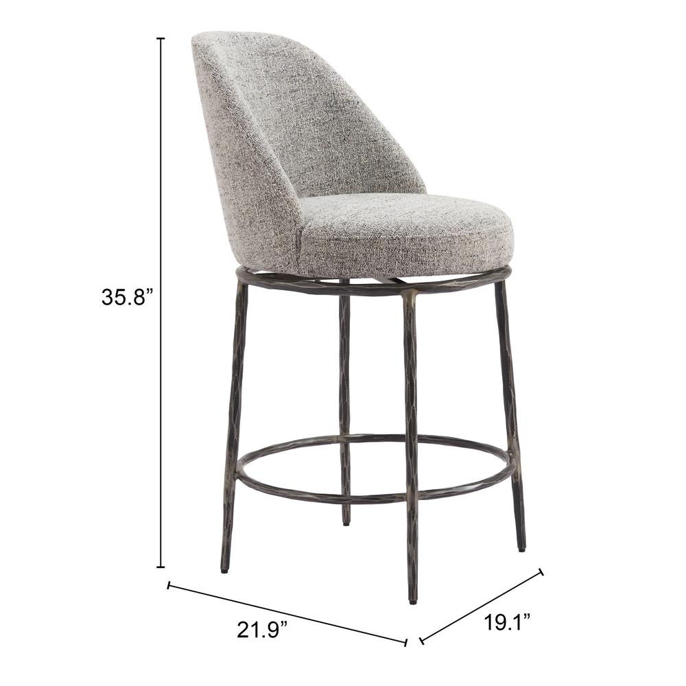 Nordhavn Swivel Counter Stool Gray. Picture 1