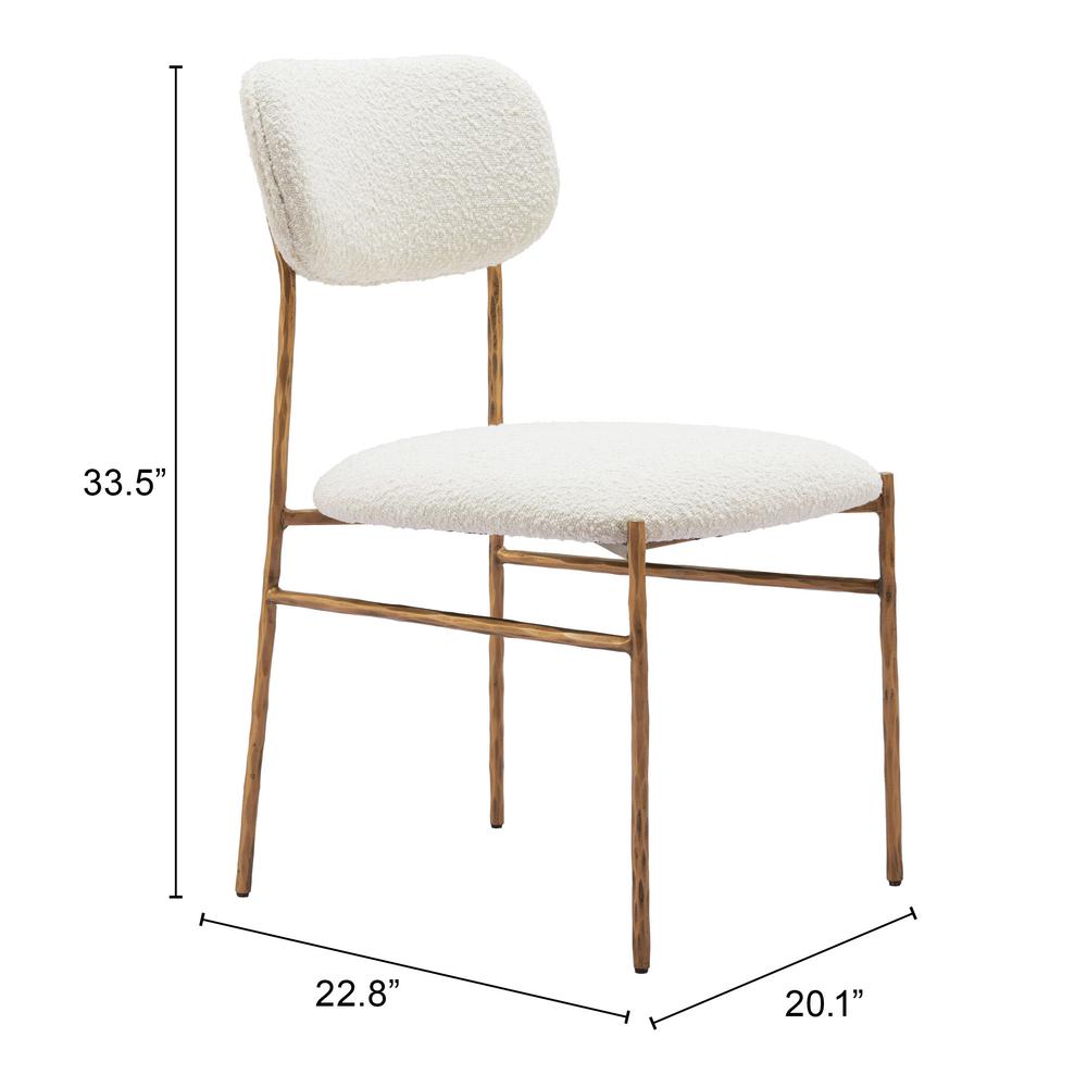 Sydhavnen Dining Chair Cream & Gold. Picture 1