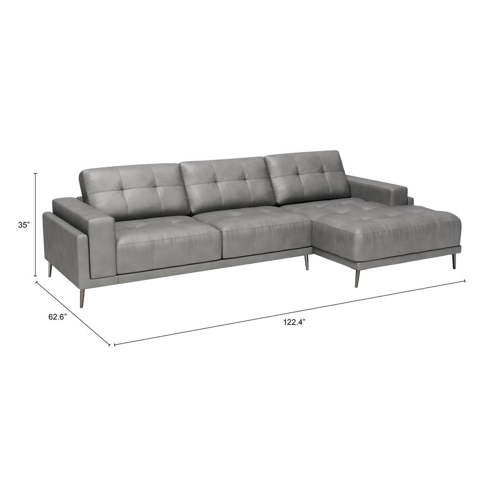 Bliss RAF Chaise Sectional Gray. Picture 6