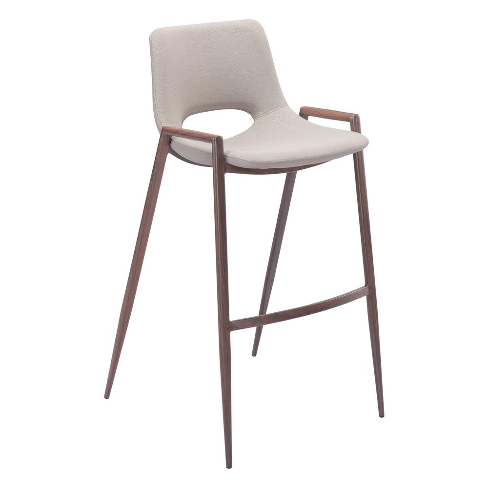 Desi Bar Chair (Set of 2) Beige. Picture 2