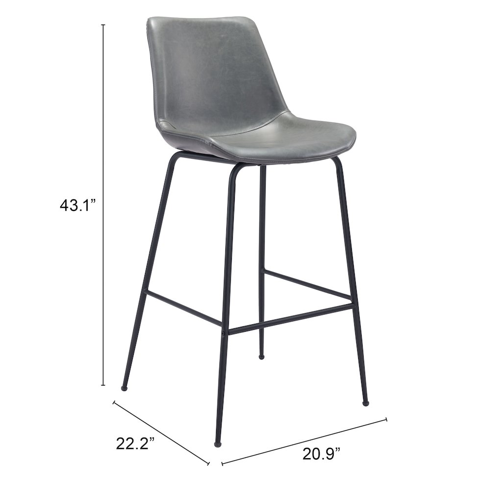 Byron Barstool Gray. Picture 8