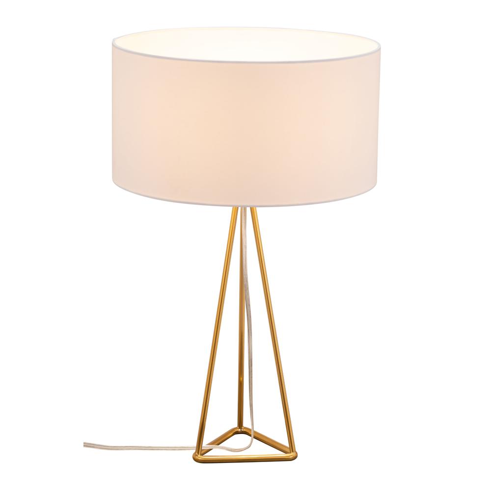 Sascha Table Lamp White & Brass. Picture 3