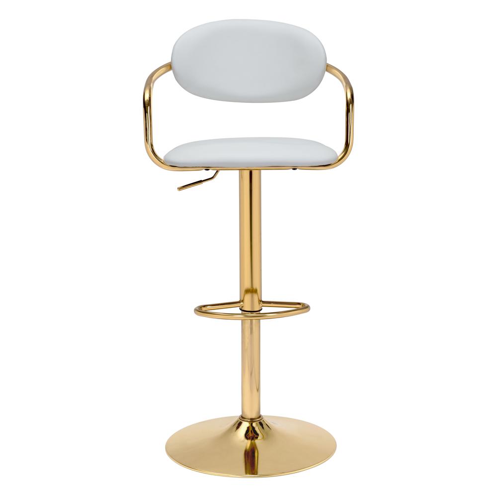 Gusto Bar Chair White & Gold. Picture 3