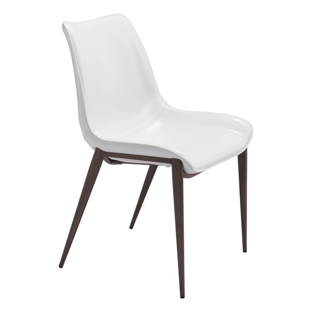 Magnus Dining Chair (Set of 2) White & Walnut. Picture 2
