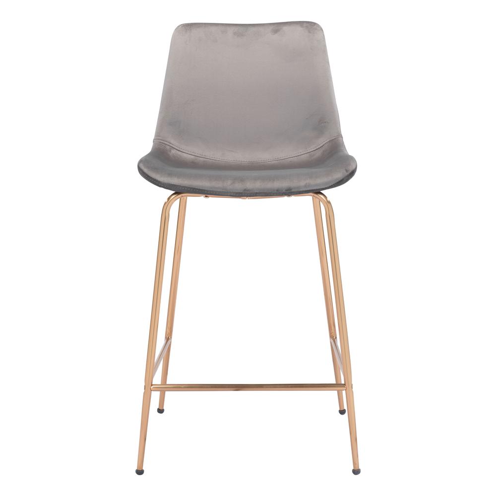 Tony Counter Stool Gray & Gold. Picture 3
