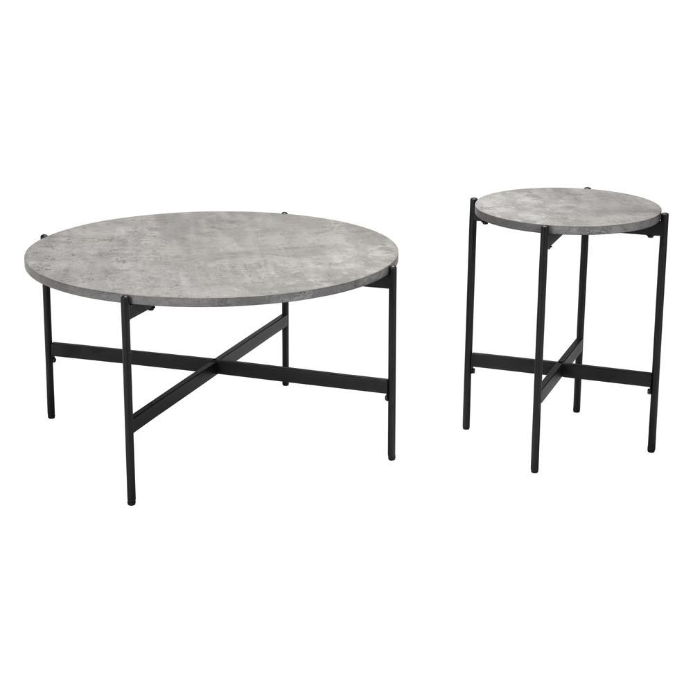Malo Coffee Table Set Gray & Black. Picture 3