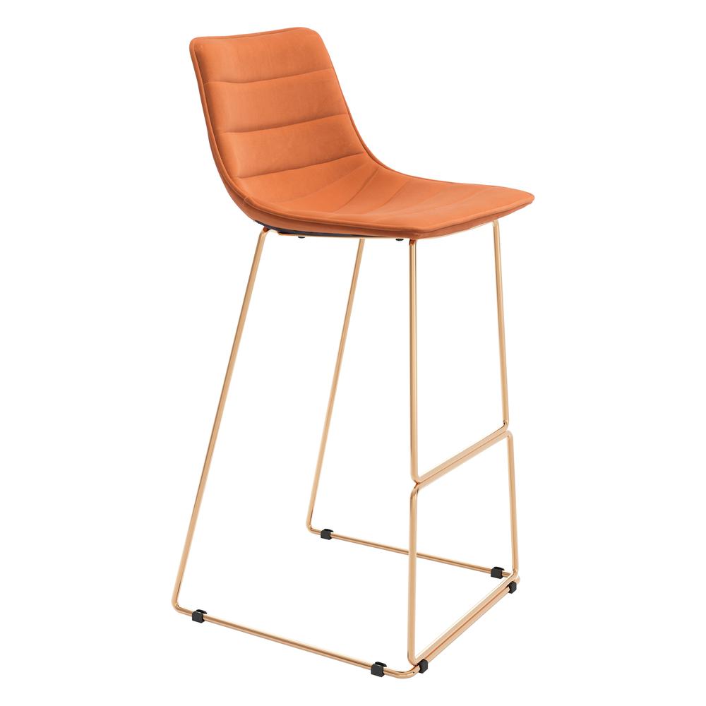 Adele Bar Chair Orange & Gold. The main picture.