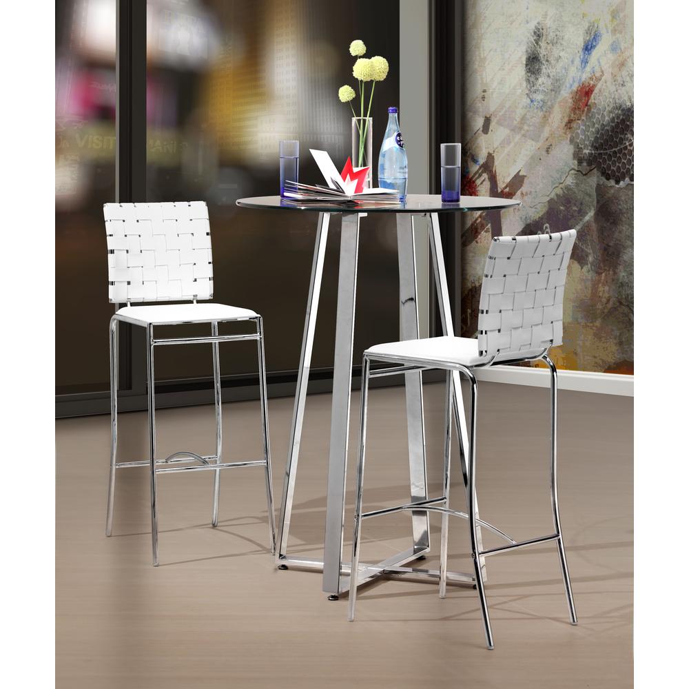 Criss Cross Bar Chair (Set of 2) White. Picture 8