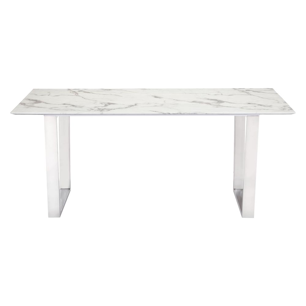 Atlas Dining Table White & Silver. Picture 3