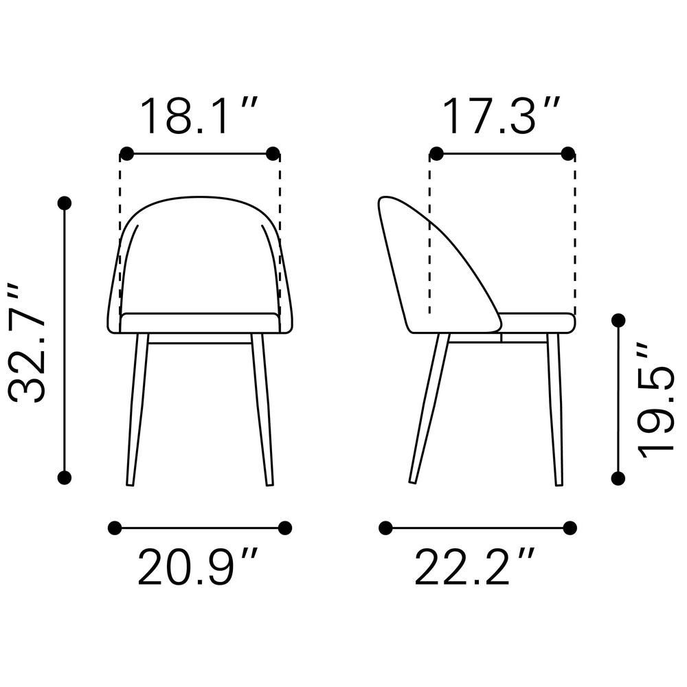 CozyComfort Dining Chairs (Set of 2) - Black, Belen Kox. Picture 9