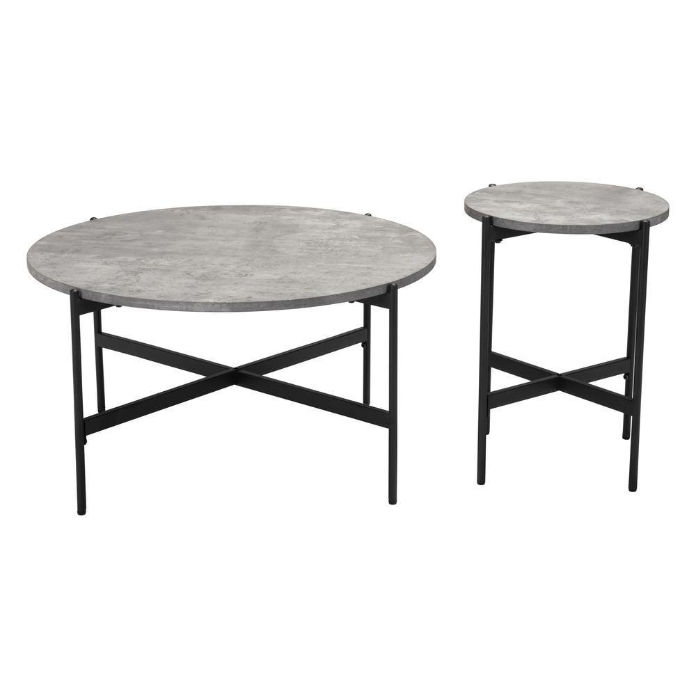 Malo Coffee Table Set Gray & Black. Picture 4