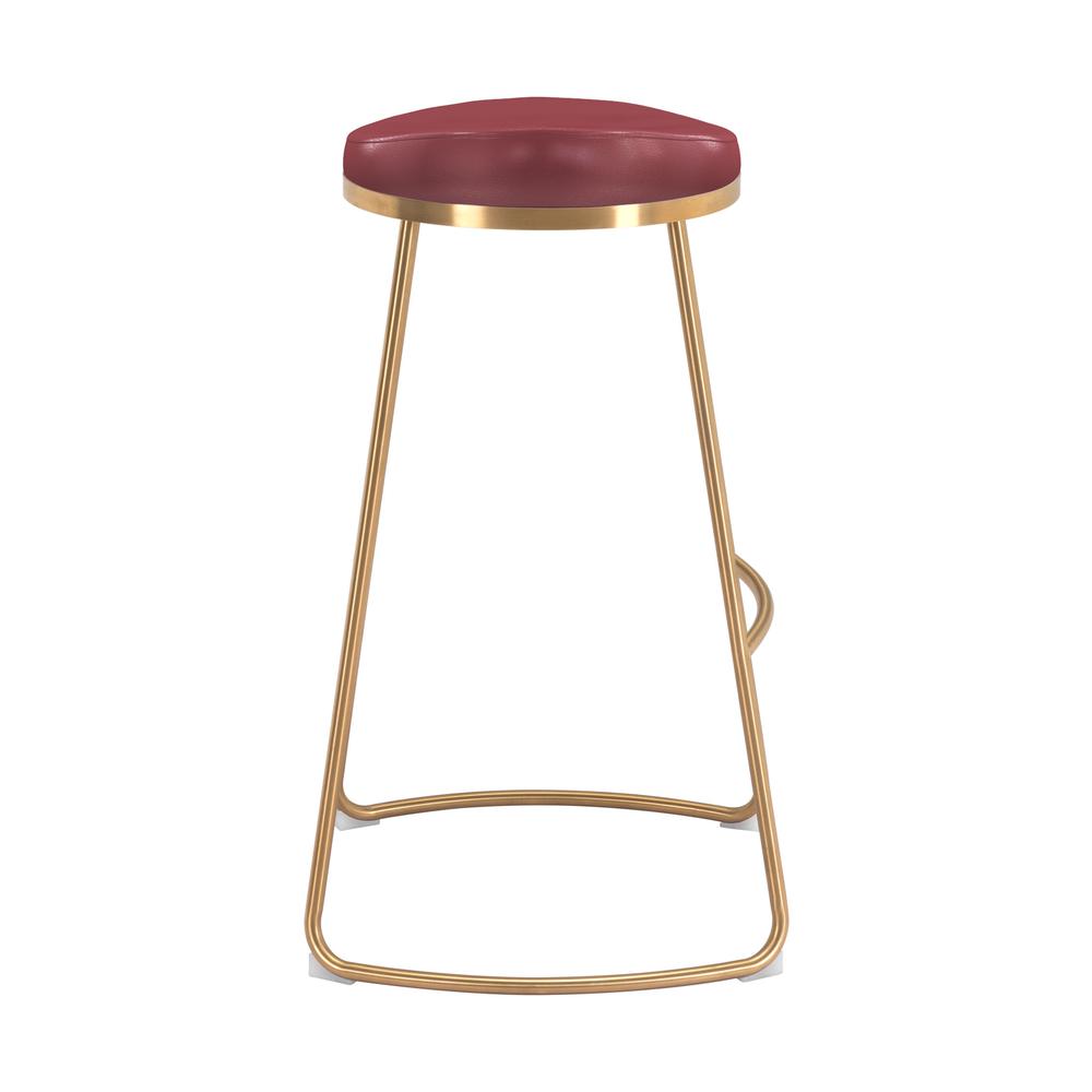 Bree Barstool (Set of 2) Burgundy & Gold. Picture 3