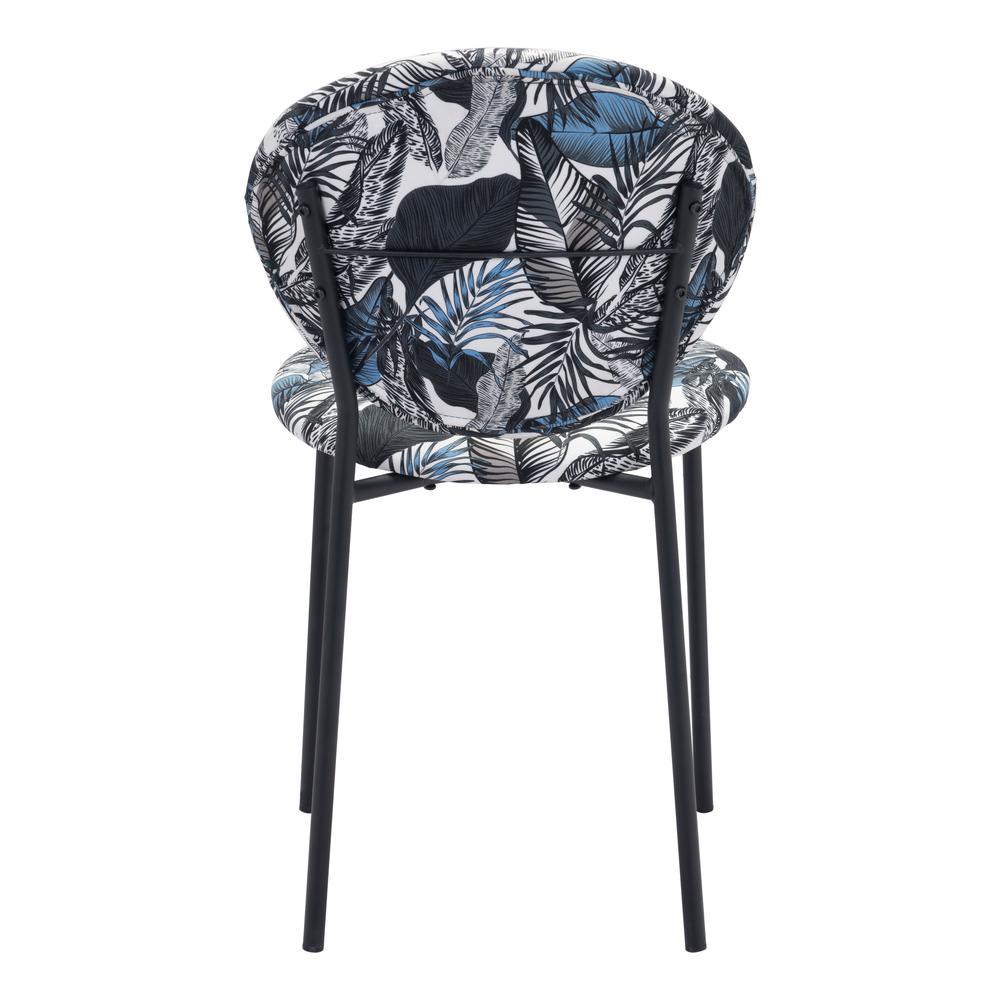 Clyde Dining Chair (Set of 2) Leaf Print & Black. Picture 5